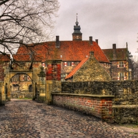 lovely burgvischering castle in germany hdr