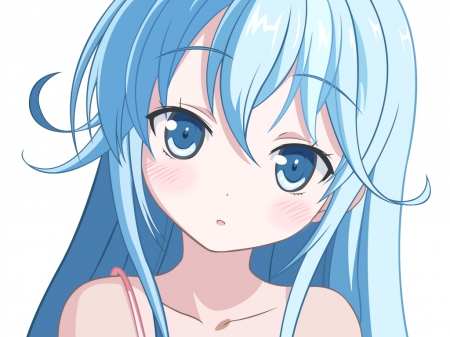 Denpa Onna - denpa onna, blue hair, sleep, kawaii, blue eyes, long hair, blush, cute