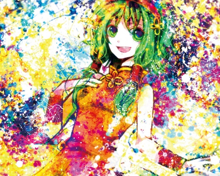 Gumi - anime, colorful, gumi, vocaloid