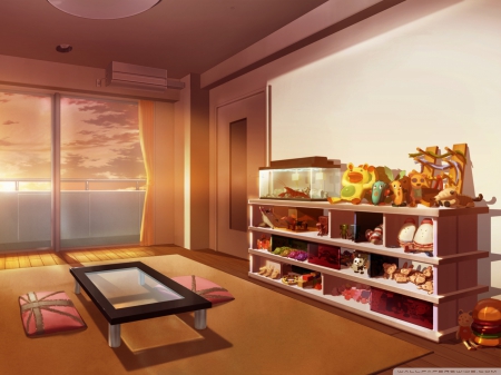 Anime Room - anime, girl, cute, room, place