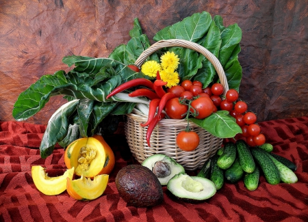 Still life - photo, stilllife, red, green