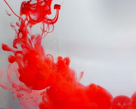 The Red Wallpaper - flowing, splash, spill, red