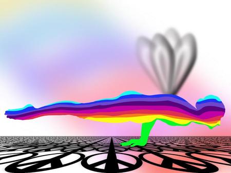 Rainbow Fairy - fairy, abstract, rainbow colors