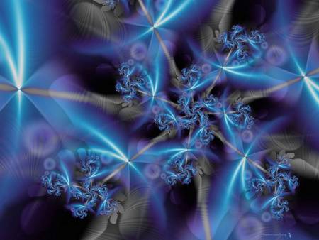 Into Forever - purple, fractal, wispy, blue