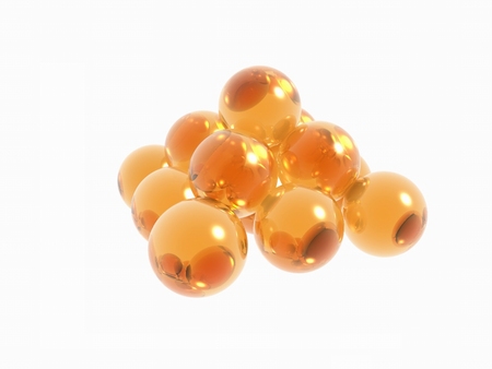 Golden Pyramid - spheres, golden, marbles, pyramid