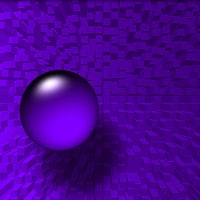 Purple Sphere and Cubes