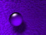 Purple Sphere and Cubes