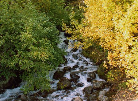 Mountain waterfall - nature, waterfalls