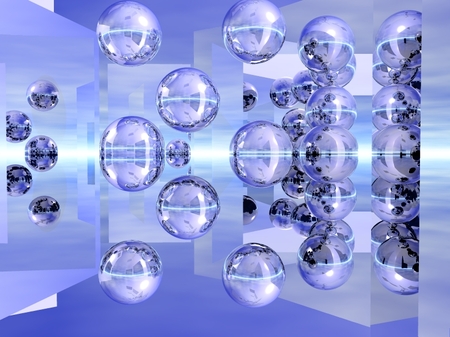 Perfect Blue Balls - abstract, blue