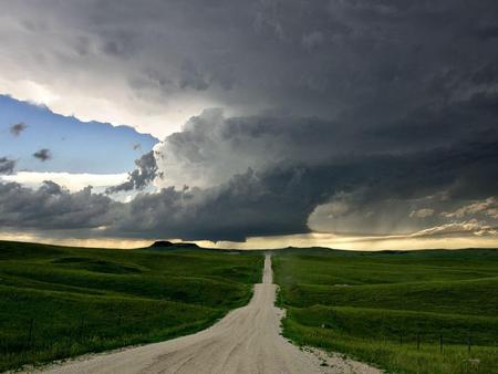 ENDLESS JOURNEY - path, fields, clouds