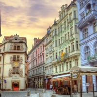 lovely street in old prague