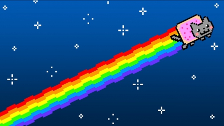 Nyan Cat - cute, cats, rainbows, Nyan Cat, kitty