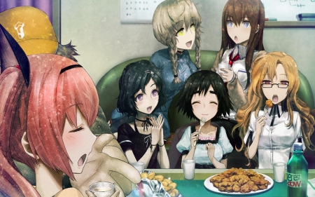 Steins; Gate - anime, girls, fun, friends