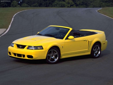 2003 Mustang SVT Cobra -- 20 iconic pony cars - cobra, 2003, conv, yellow