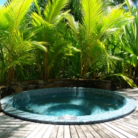 Jacuzzi Hot Tub at Four Seasons Resort Bora Bora Polynesia