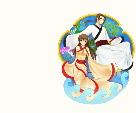 China ♡ Taiwan - pretty, anime, female, guy, animegirl, boy, male, oriental, plain, hetalia, nice, hot, girl, simple, lovely, love, sweet, handsome, axis powers, cute, hetalia axis powers, lover, sexy, couple