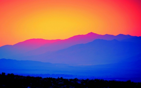 COLORS of DAWN - California, USA, sunrise, Alabama Hills, mountains, valley