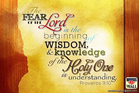 Proverbs 9:10 - god, knowledge, fear, wisdom