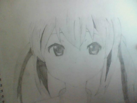 My Drawing of Azusa - k-on, drawing, anime, kawaii