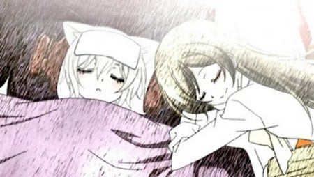 Nanami and little Tomoe - nanami, little tomoe, kamisama kiss, anime