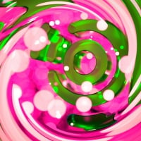 A swirl of color - pink and green