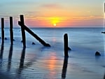 Sunset on Beach ~ HDR