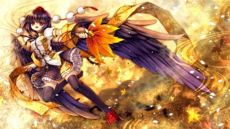 Anime Angel - short hair, hapy, anime girl, female, look, dress, cool, anime angel