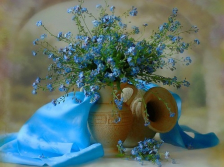 â™¥ forget me not â™¥ - flowers, image, still life, blue