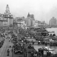 retro view of shanghai china