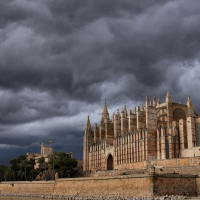 beautiful cathedral in majorca spain