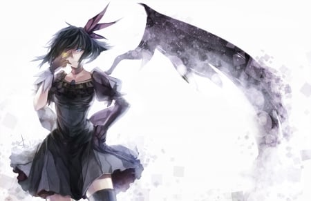 Dark Precure - anime, beautiful, girl, beauty, sweet, dark, succubus, black, white, red, cute, demon