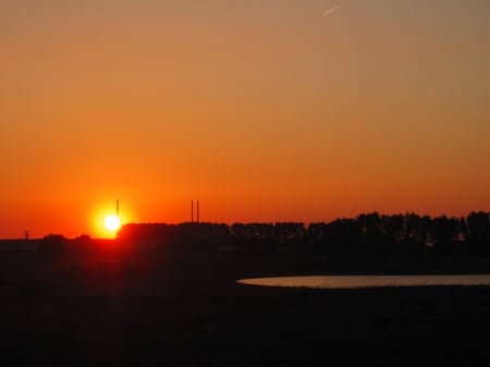 Suns@t - sunset, nature, beautiful, view, red, orange, sunsets, sky