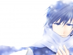 Cute Anime Boy In Snow