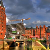 old bridge in the new hamburg germany