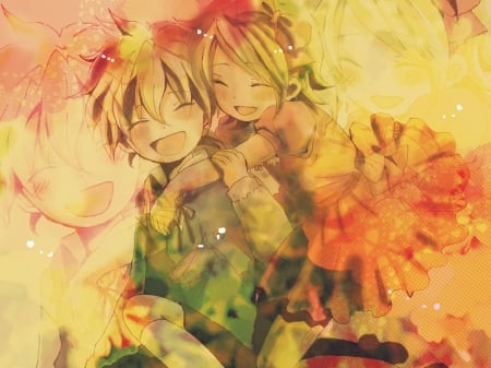 Cuties - love, kagamine, couple, anime, kids, cute