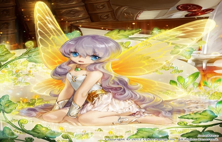 Sunshine Fairy - girl, chibi, wings, fairy, shine, orginal, cute