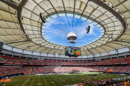 Inside BC Place, Vancouver - Football, Opening, Stadium, Roof