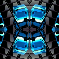 Blue cubes