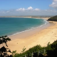 Carbis Bay Beach in Cornwall near St Ives - beach and ocean - Cornwall England