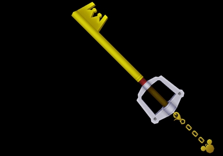 Kingdom Key D - object, realistic, kingdom hearts, items, video game, objects, black, rpg, keyblade, cg, hd, dark, item, game, 3d, weapon