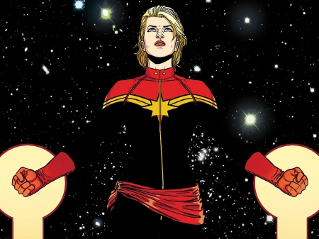 Captain Marvel - comic, women, stars, marvel