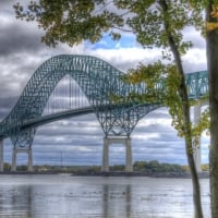 lovely bridge in trois rivieres in quebec canada hdr