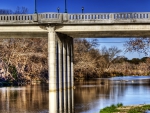 bridge over the san gabriel river in cali. hdr