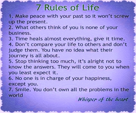 7 rules of life - Motivational Quotes Wallpapers and Images - Desktop ...