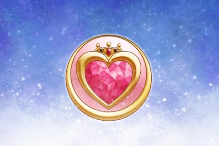 Prism Heart Compact - beautiful, abstract, objects, sailormoon, sailor moon, brooch, weapon, red, pink, pretty, items, object, beauty, sweet, anime, item, nice, lovely