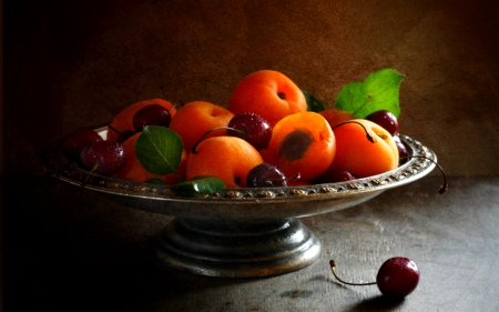 Still life - food, fruit tray, fruits, still life