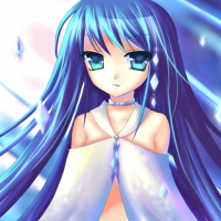 Beautiful Blue Ice Crystal Girl