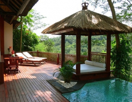 relaxing place for two - place for two, nature, pool, garden