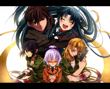 full metal panic - love, frends, cute, nice