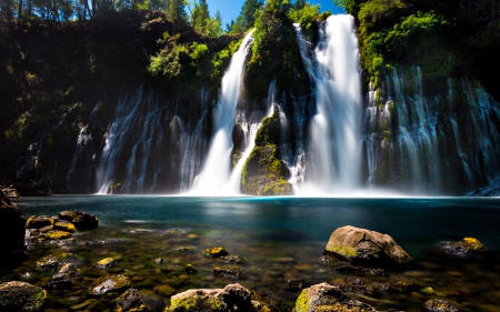 Burney Falls ~ North California - Trees, Rocks, Waterfalls, USA